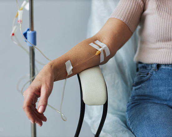 Medical professional reviewing patient diagnostics at RECO Island